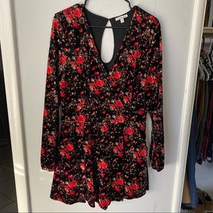 Floral Velvet Romper